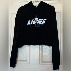 WEAR by Erin Andrews Detroit Lions Cropped Hoodie